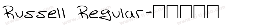 Russell Regular字体转换